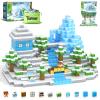 Magnetic Blocks-Build Mine Magnet World Ice Edtion Building Craft, Toys for Girls Age 3 4 5 6 7 8 STEM Sensory Kids Games Toys for Toddler Christmas Birthday Gifts for 3+ Years Old Girls & Boys view 1