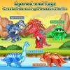 Asago Magnetic Tiles Dinosaurs Magnet Building Blocks Toys for Kids Ages 3-5 4-8 8-12 Creative Animals Educational Stack Tile Construction for Boys Girls Toddlers 5-7 Year Old to STEM Learning view 2