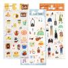 Kamiso Sansho 78002023 SAIEN Tomatomayu Nice Day Stickers, Set of 3 Patterns (Caf, Holiday, Today's Code), Made in Japan, Approx. 6.9 x 3.5 inches (17.5 x 9 cm) view 1