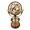 Armillary Sphere Globe Nautical Compass Armillary on Wooden Base-Four Lion Armillary for Table Decoration Antique Brass Engraved view 1