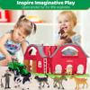 Farm Animals Toys for 1 2 3 4 5 Year old Toddlers Girls Boys, Big Red Barn Farm with Figures Animals and Tractor Toy for Kids, Farm Playset Educational Learning Toys, Ideal Christmas Birthday Gifts view 4