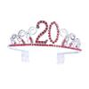 Beavorty Birthday Red Rhinestones Elegant Wavy Design Hair Comb for Birthday Celebration Party Accessory for Girls and Teens view 1