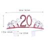 Beavorty Birthday Red Rhinestones Elegant Wavy Design Hair Comb for Birthday Celebration Party Accessory for Girls and Teens view 3