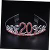 Beavorty Birthday Red Rhinestones Elegant Wavy Design Hair Comb for Birthday Celebration Party Accessory for Girls and Teens view 4