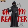 Spooktacular Creations Kids Grim Reaper Costume, Halloween Costumes for Boys, Reaper Outfit with Glowing Red Eyes view 2