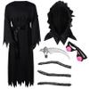 Spooktacular Creations Kids Grim Reaper Costume, Halloween Costumes for Boys, Reaper Outfit with Glowing Red Eyes view 3