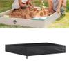 Outdoor Sandbox Cover, Waterproof Sunscreen Sandboxes Sandpit Cover Square Protective Cover Beach Sandbox Canopy with Drawstring for Sand and Toys Away (120 * 120CM, Black) view 1
