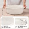 2 Pack Small Woven Basket with Gift Bags and Ribbons, Empty Decorative Gift Chest Box, Cute Baby Gift Basket for Nursery, Cotton Rope Room Shelf Storage Basket with Handles, All 12"x 8"x 5",White view 4