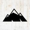 Mountains Decals Peel and Stick - Wall Vinyl Decals Stickers - Explore Hiking Snow Outdoor Adventure Forest Rocky Silhouette - Car Window Truck Laptop - Store Cafe Bar Kids Room Decor DWSV17429 view 1