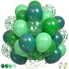 Paready Green Balloons, 60 Pcs Dark Green Party Balloons 12 Inch Light Green Balloons Fruit Green Confetti Balloons Latex Balloons for Jungle Theme Birthday Dinosaur Party Baby Shower Wedding view 1