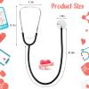 Hanaive 20 Pcs Kids Stethoscope Toys Bulk Real Working Stethoscope for Children Nurse Doctor Party Halloween Costume Role Play Career Day Cosplay Accessories(Black) view 3