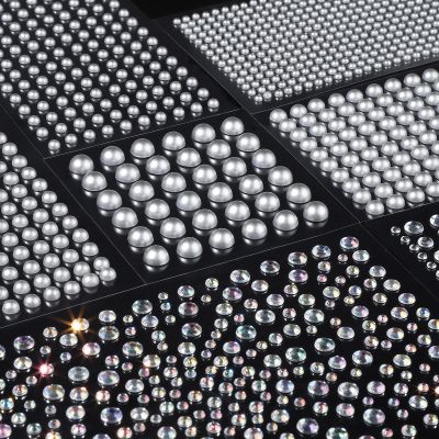 Teenitor 2582Pcs Silver Hair Jewels and Hair Gems Silver Face Gems Face Jewels Self Adhesive Hair Gems 3/4/5/6/8MM