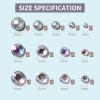 Teenitor 2582Pcs Silver Hair Jewels and Hair Gems Silver Face Gems Face Jewels Self Adhesive Hair Gems 3/4/5/6/8MM view 4