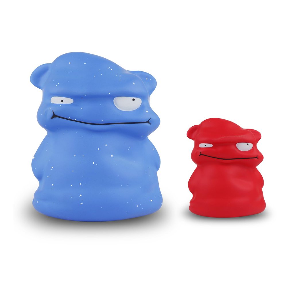 Anboor 2pcs Jumbo Squishies Monsters Soft Slow Rising Scented Squishys (Blue & Red)