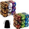36 Pieces 16mm Marble D6 Dice 6 Sided Dice Set Round Corner Board Game Dice for MTG DND Tenzi Farkle Yahtzee Bunco or Math Learning view 1
