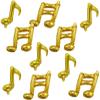 10 Pcs Gold Musical Note Aluminum Foil Balloons - Guitar, Silver, Happy Birthday, Music Themed Party Decorations for Home, Outdoor Celebrations view 1