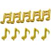 10 Pcs Gold Musical Note Aluminum Foil Balloons - Guitar, Silver, Happy Birthday, Music Themed Party Decorations for Home, Outdoor Celebrations view 3
