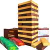 QUOKKA Premier Jumbo Tumble Tower Game - Block Stacking Game for Family - 2.8 Ft | 54 Blocks with Fun Challenges | Water Weather Resistant - Big Wooden Game for Yard view 1
