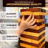 QUOKKA Premier Jumbo Tumble Tower Game - Block Stacking Game for Family - 2.8 Ft | 54 Blocks with Fun Challenges | Water Weather Resistant - Big Wooden Game for Yard view 3