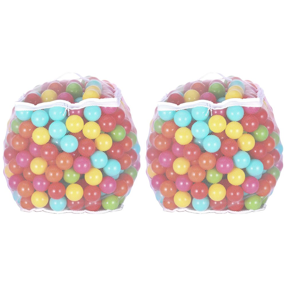 BalanceFrom Play Pit Balls Toy Set for Kids with Mesh Bag, Rainbow or Pastel Colors  Crush-Proof Plastic for Ball Pits, Playhouses, Bounce Houses, Pools, Tents, and Birthday Parties