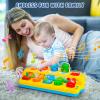 Interactive Pop up Animal Toys with Music & Light, Montessori Cause and Effect Toys for 1 Year Old Boy Girl Early Learning Musical Baby Toy 9-12-18 Months STEM Toddler Toy Age 1-2 Gift for Infant view 2