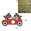 Fast 1 2 3 Cake Topper DIY Race Car Bithday Decoration with Race Car Checkered Flag DIY Letter Number for Race Car Driver Checkered Racing Themed Party view 2