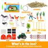 Carolart Farm Sensory BinFarm Animals Sand Kit with Sensory SandBarn Sandbox with TractorSensory Play Sand Set for Kids 3 4 5 6 7 view 3