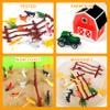 Carolart Farm Sensory BinFarm Animals Sand Kit with Sensory SandBarn Sandbox with TractorSensory Play Sand Set for Kids 3 4 5 6 7 view 4
