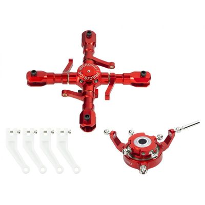 Microheli CNC Aluminum Quad Blade Conversion Set (RED)(for MH-GSS2001Q Series)