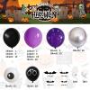 Jobkoo Purple Black Silver Balloon Arch, Metallic Silver Dark Purple Black Balloons Purple Black Party Balloon Garland Kit Black Purple Helium Balloon Kit for Graduation Birthday Halloween Party Decor view 2