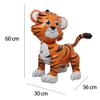 4D Walking Balloons Animal Foil Balloon Lion Panda Alpaca Turtle Cow Horse hippo leopard Ballon Jungle Forest Zoo Theme Baby Shower Birthday Party Supplies (4D Tiger) view 2