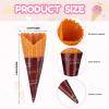 80 Pcs Mini Realistic Artificial Ice Cream Cone Adorable Ice Cream Cone Pretend Play Food Dollhouse Refrigerator Supplies Simulation Cone Light Clay Crisp Cone Cream Gel Food Play Accessories view 2