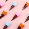 80 Pcs Mini Realistic Artificial Ice Cream Cone Adorable Ice Cream Cone Pretend Play Food Dollhouse Refrigerator Supplies Simulation Cone Light Clay Crisp Cone Cream Gel Food Play Accessories view 4