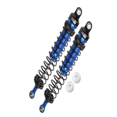 Aluminum 6061-T6 Rear Adjustable Spring Dampers (122mm) for Losi 1/10 Rock Rey 4WD Rock Racer LOS03009 Upgrades - Blue