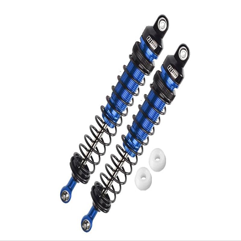 Aluminum 6061-T6 Rear Adjustable Spring Dampers (122mm) for Losi 1/10 Rock Rey 4WD Rock Racer LOS03009 Upgrades - Blue
