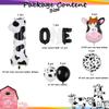 Cow Print Number Balloon 1 Letter Banner - 40 Inch Baby 1st Birthday Barnyard Cowgirl Western Theme Farm Animal Moo Moo I'm One Year Old Party Decor Supplies 18 Pcs Kit view 2