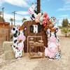 Cow Print Number Balloon 1 Letter Banner - 40 Inch Baby 1st Birthday Barnyard Cowgirl Western Theme Farm Animal Moo Moo I'm One Year Old Party Decor Supplies 18 Pcs Kit view 4