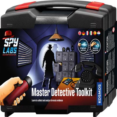 Kosmos 617240 Spy Labs Incorporated Detective Toolkit, Detective Case, Detective Toys for Children from 8 Years with Utensils and Professional Tips, Multilingual Instructions in DE, EN, F, IT, ES, NL
