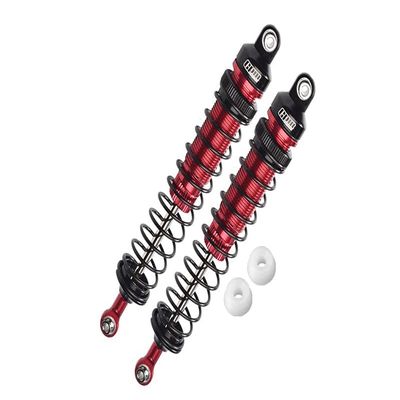 Aluminum 6061-T6 Rear Adjustable Spring Dampers (122mm) for Losi 1/10 Rock Rey 4WD Rock Racer LOS03009 Upgrades - Red