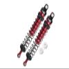 Aluminum 6061-T6 Rear Adjustable Spring Dampers (122mm) for Losi 1/10 Rock Rey 4WD Rock Racer LOS03009 Upgrades - Red view 1