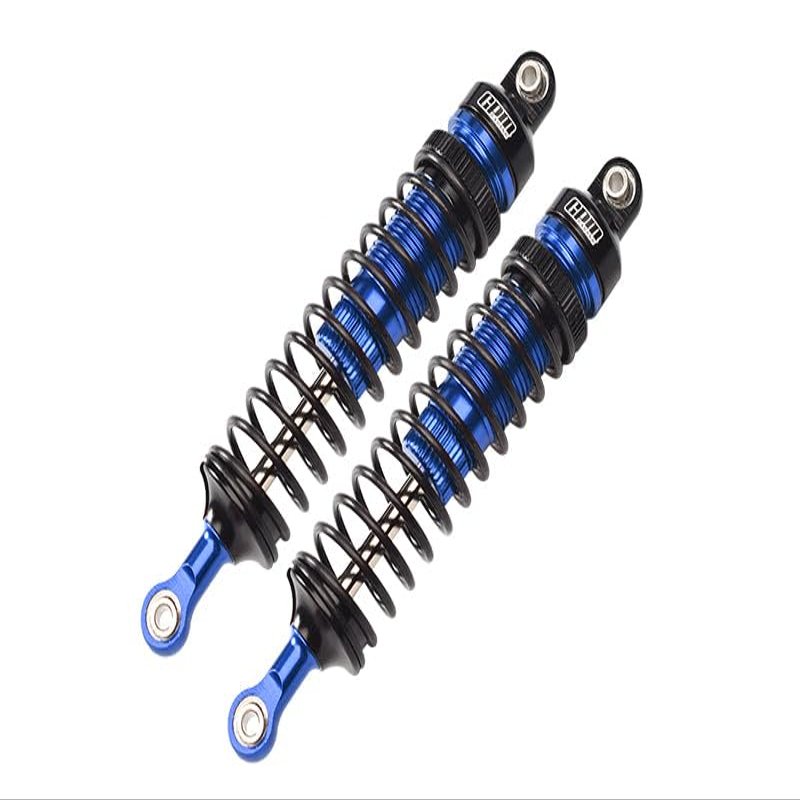 Aluminum 6061-T6 Front Adjustable Spring Dampers (102mm) for LOSI 1/10 Hammer Rey U4 Rock Racer-LOS03030 Upgrades - Blue