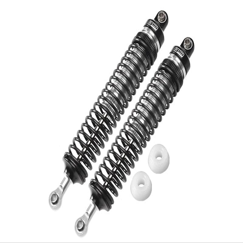 Aluminum 6061-T6 Rear Adjustable Spring Dampers (122mm) for LOSI 1/10 Hammer Rey U4 Rock Racer-LOS03030 Upgrades - Silver
