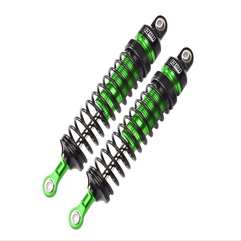 Aluminum 6061-T6 Front Adjustable Spring Dampers (102mm) for LOSI 1/10 Hammer Rey U4 Rock Racer-LOS03030 Upgrades - Green