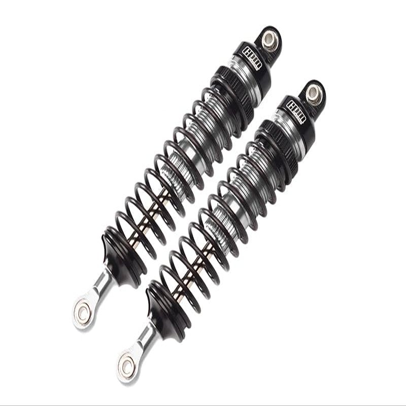 Aluminum 6061-T6 Front Adjustable Spring Dampers (102mm) for LOSI 1/10 Hammer Rey U4 Rock Racer-LOS03030 Upgrades - Silver