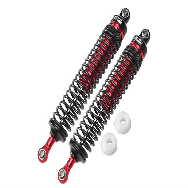 Aluminum 6061-T6 Rear Adjustable Spring Dampers (122mm) for LOSI 1/10 Hammer Rey U4 Rock Racer-LOS03030 Upgrades - Red
