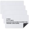 Yexiya 4 Pcs Card Game Mats 14 x 24 Inch Playmat Sublimation Blanks Playmat Smooth Card Playing Mat for Board Games,and Collectible Playing (White) view 1