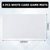 Yexiya 4 Pcs Card Game Mats 14 x 24 Inch Playmat Sublimation Blanks Playmat Smooth Card Playing Mat for Board Games,and Collectible Playing (White) view 2