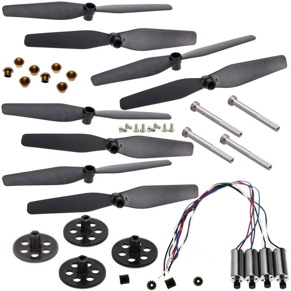 INLIMA S167 S166 RC Drone SP500 Spare Parts Kit Propellers Blades Protection Frame CSJ S167 GPS Quadcopter Arms Motor Gear Shaft Screws Drone Accessories (Color : 3.7V Motor Arms kitJ)