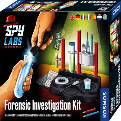 KOSMOS 617240 Spy Labs Incorporated Forensic Investigation Kit, Detective Laboratory, Analysis Evidence and Solve Cases, Detective Toys for Children, Multilingual Instructions in DE, EN, F, IT, ES, NL