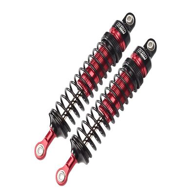 Aluminum 6061-T6 Front Adjustable Spring Dampers (102mm) for LOSI 1/10 Hammer Rey U4 Rock Racer-LOS03030 Upgrades - Red